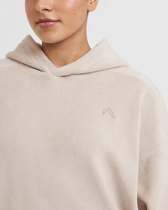 Fleece Oversized Hoodie | Sand