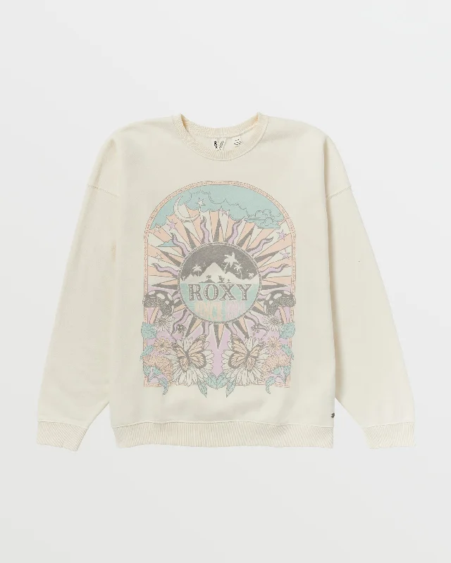 Lineup Oversized Crew E Pullover Sweatshirt - Egret