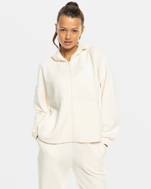 Rise & Vibe Sweet Zip-Up Hoodie - Buttercream