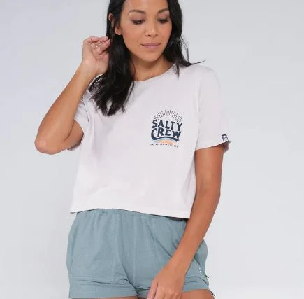 Salty Crew The Wave Women's Crop Tee- Natural