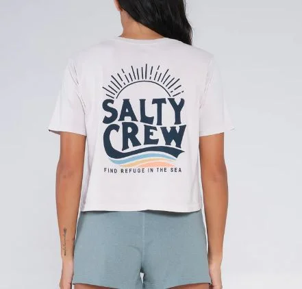 Salty Crew The Wave Women's Crop Tee- Natural