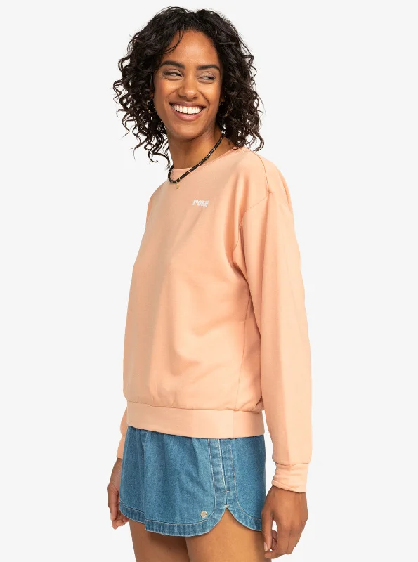 Surfing By Moonlight Crew Neck Sweatshirt - Dusty Coral