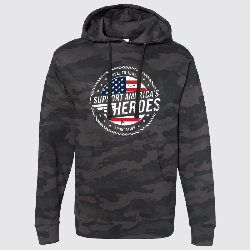 T2T Heroes Hoodie – Unisex (Black Camo) - CLOSEOUT