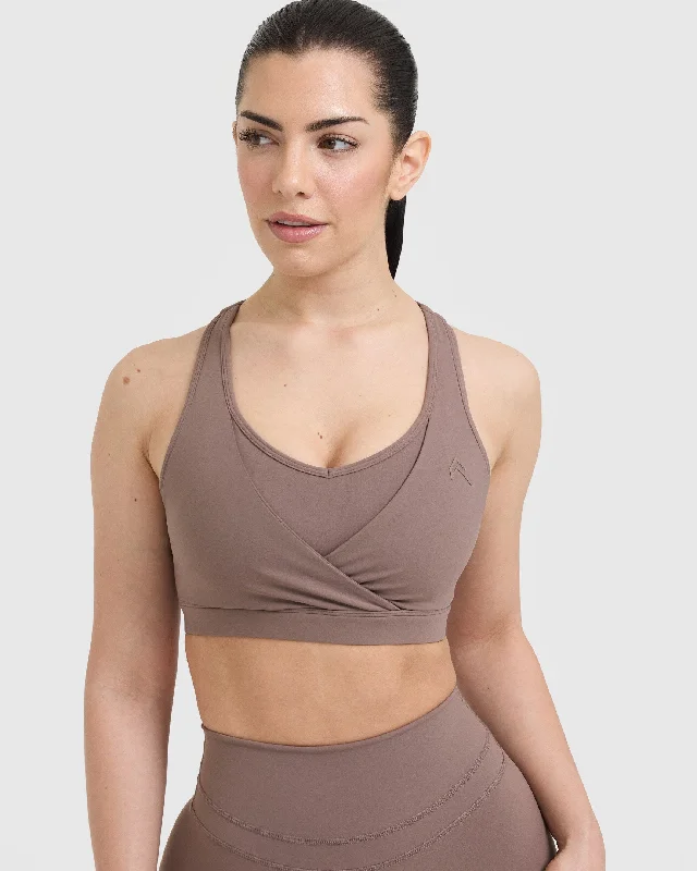 Unified Layered Sports Bra | Cool Brown