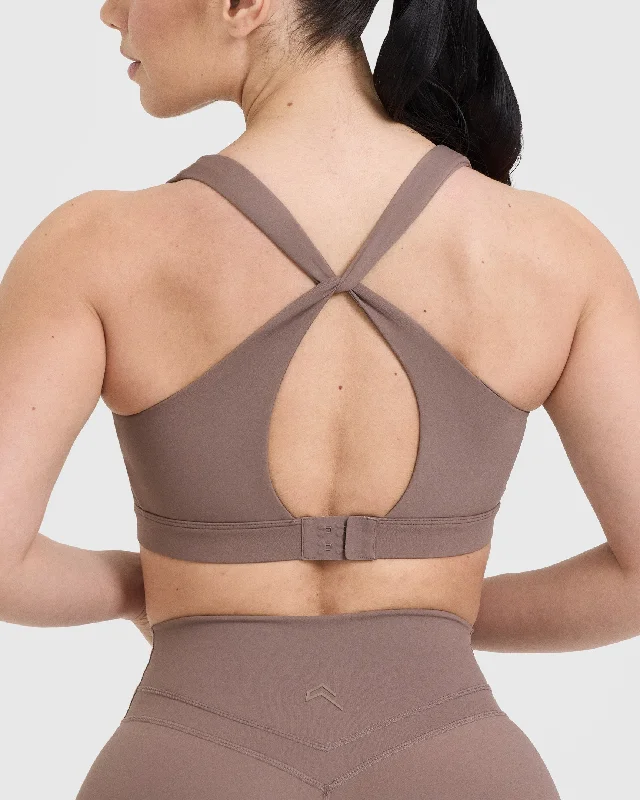 Unified Layered Sports Bra | Cool Brown