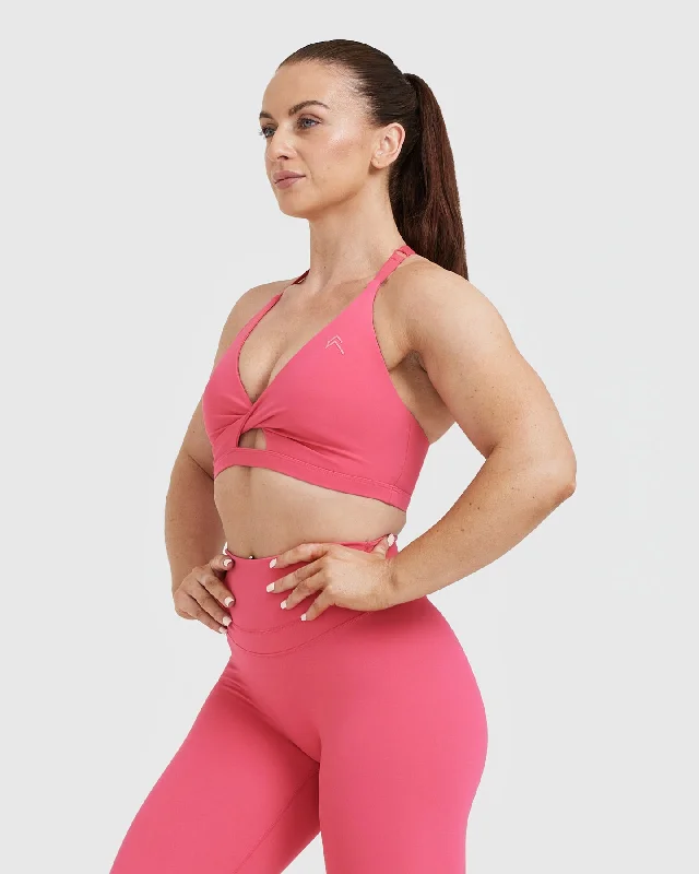 Unified Twist Sports Bra | Velvet Pink