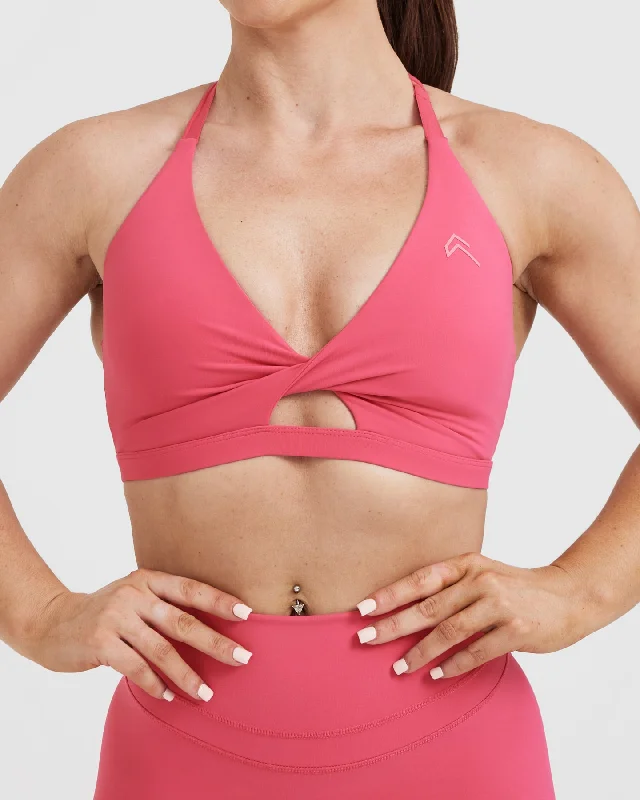 Unified Twist Sports Bra | Velvet Pink