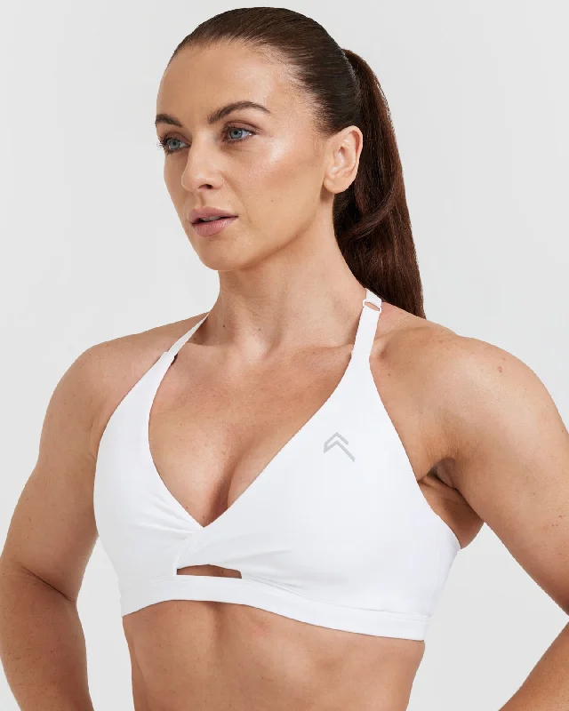 Unified Twist Sports Bra | White