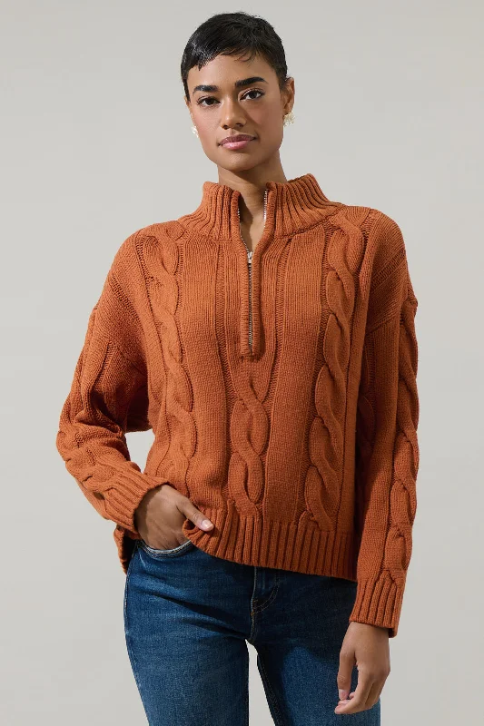 Wadley Zip Up Cropped Sweater